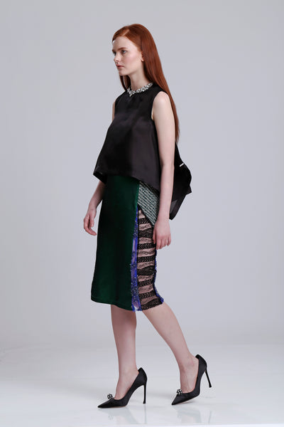 Duchesse Lace Panel Skirt