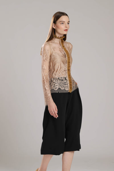 Aberdeen French Lace with Frills Top