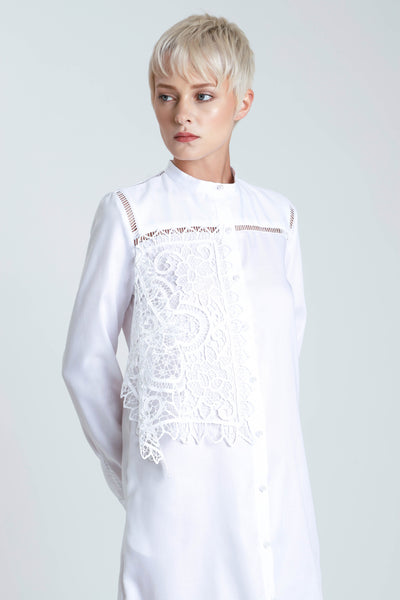 Clemantis Lace  Panelled Shiritng