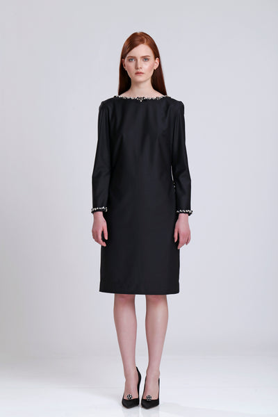 Shift Dress with Embelishment