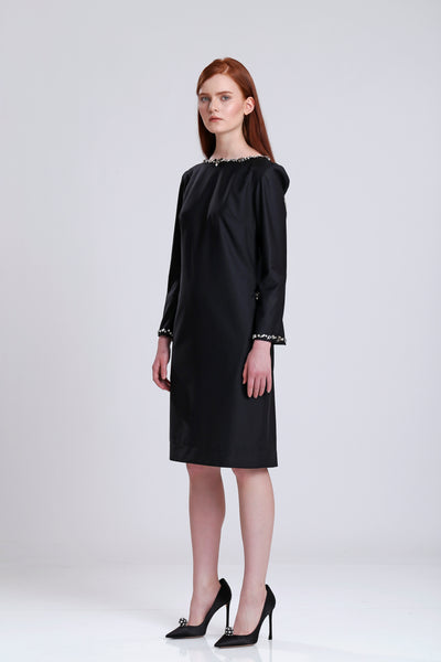 Shift Dress with Embelishment