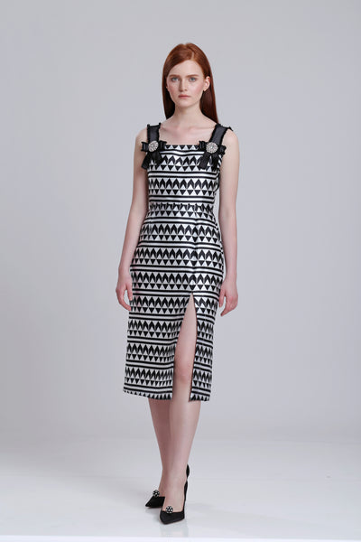 Printed Twill Tube dress