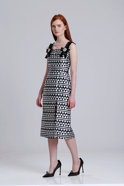 Printed Twill Tube dress