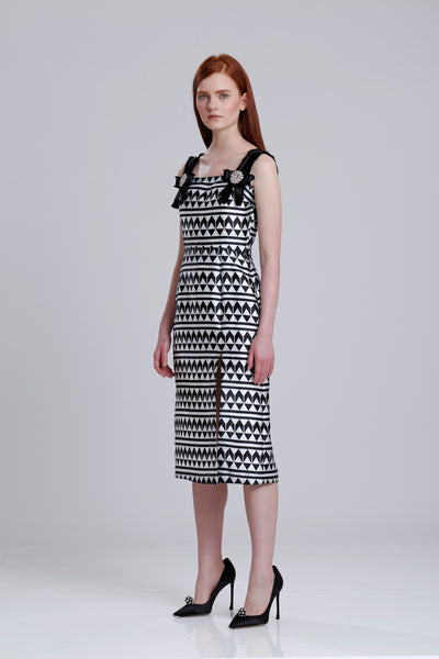 Printed Twill Tube dress