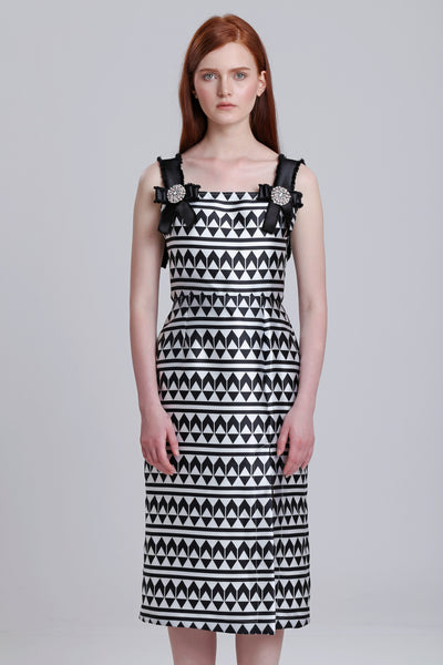 Printed Twill Tube dress