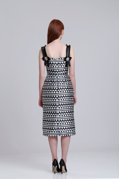 Printed Twill Tube dress