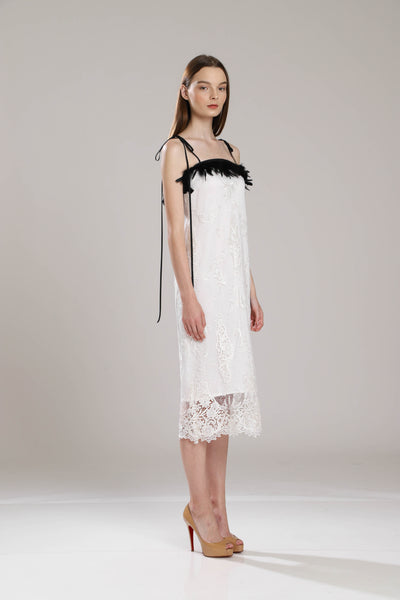 Riviera Lace Feather Dress