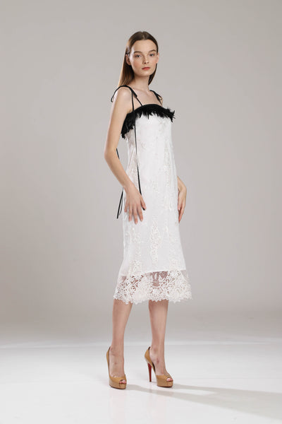 Riviera Lace Feather Dress